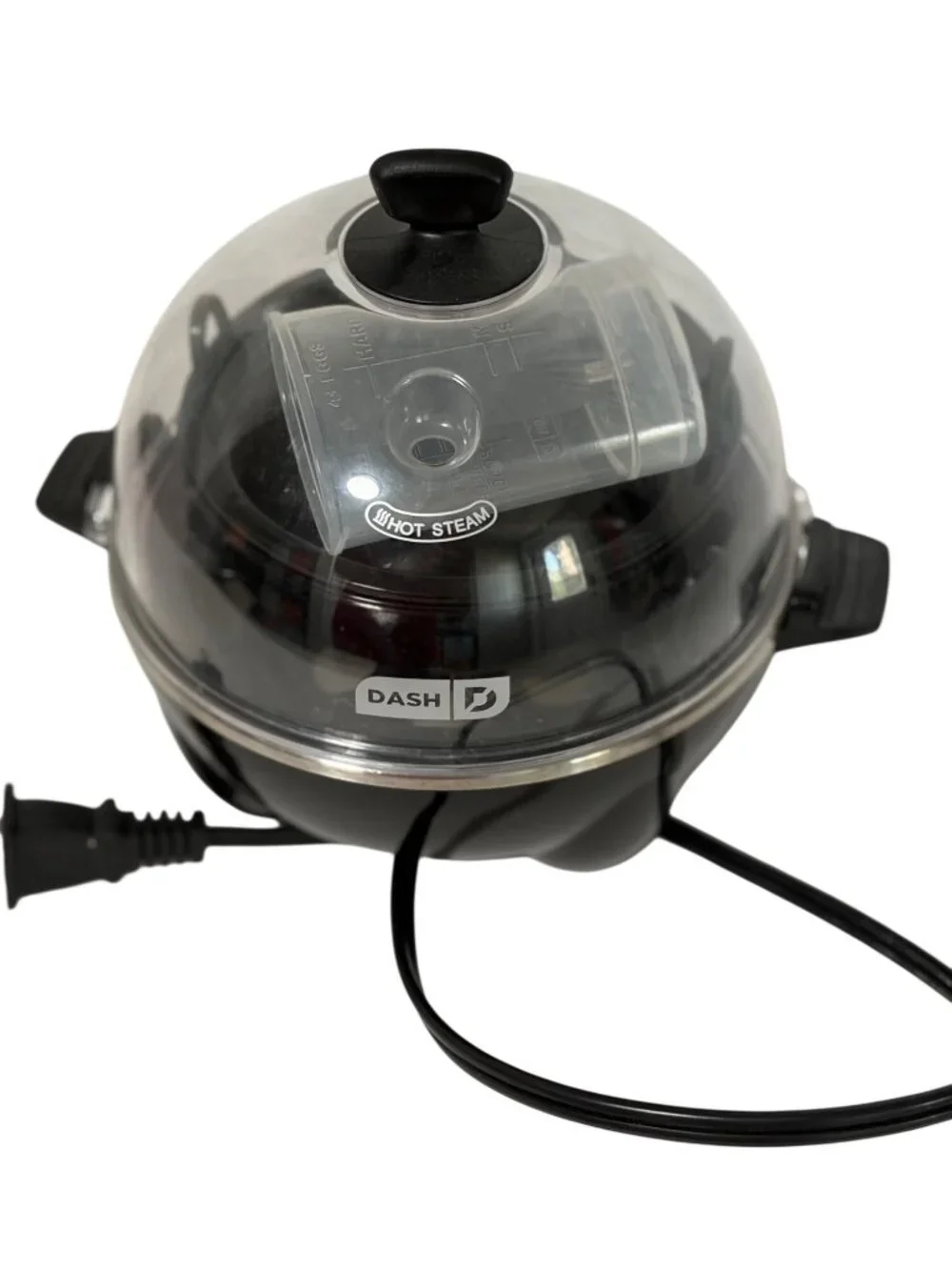 Dash Egg Black 7 Eggs Poacher Steamer Includes measure cup